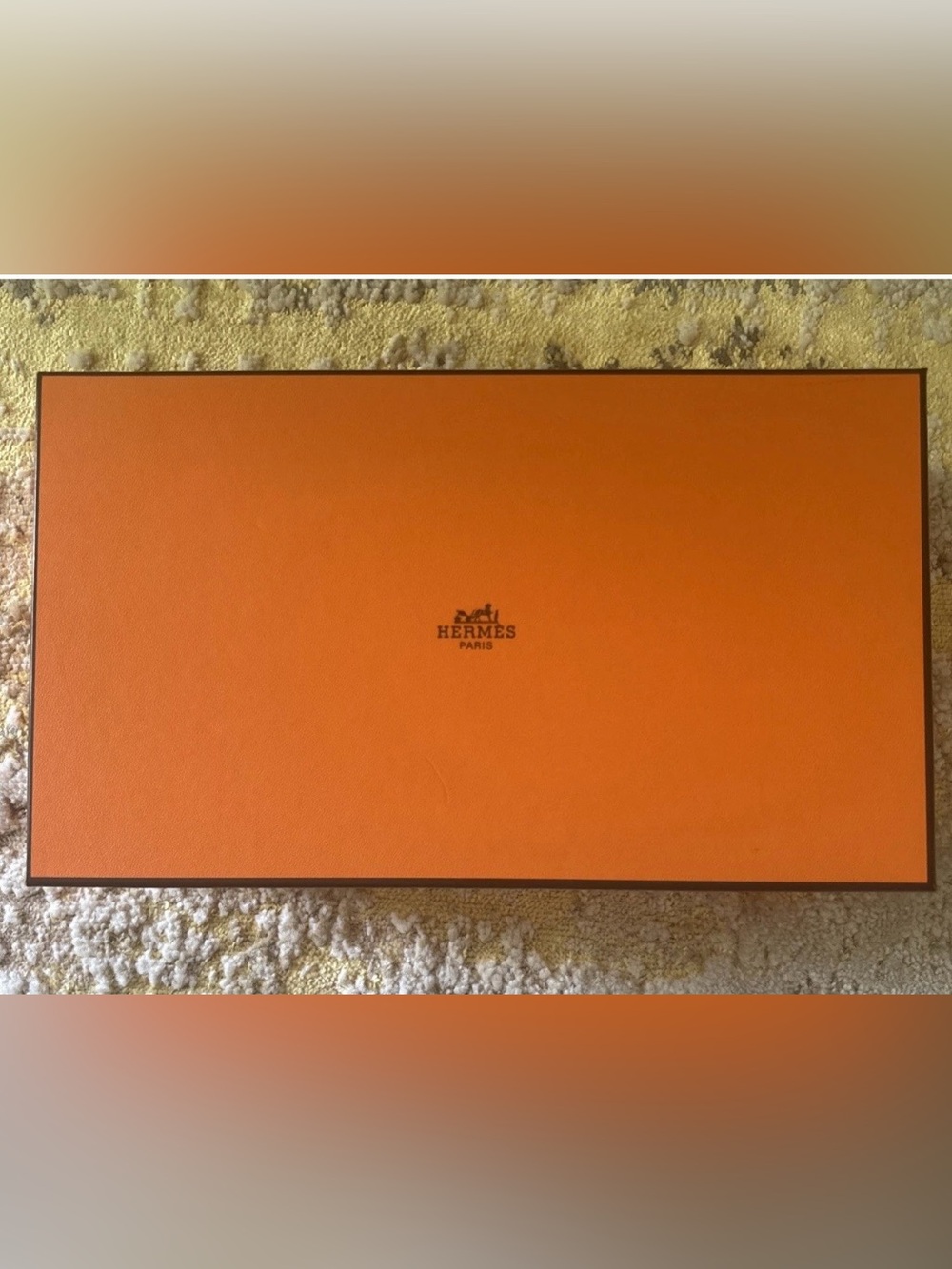 Hermes Original Empty Box 11x6.5x4 With Ribbon And Card